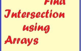 Find Intersection Using Arrays