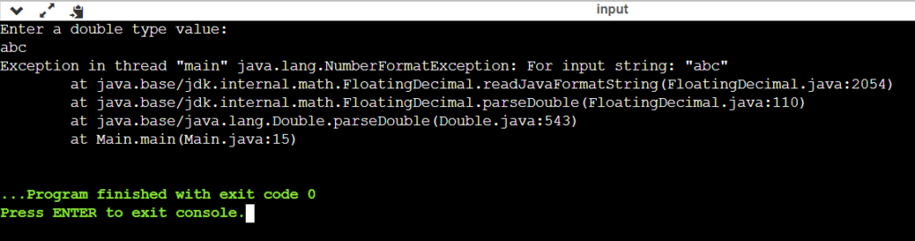 NumberFormat Exception Thrown