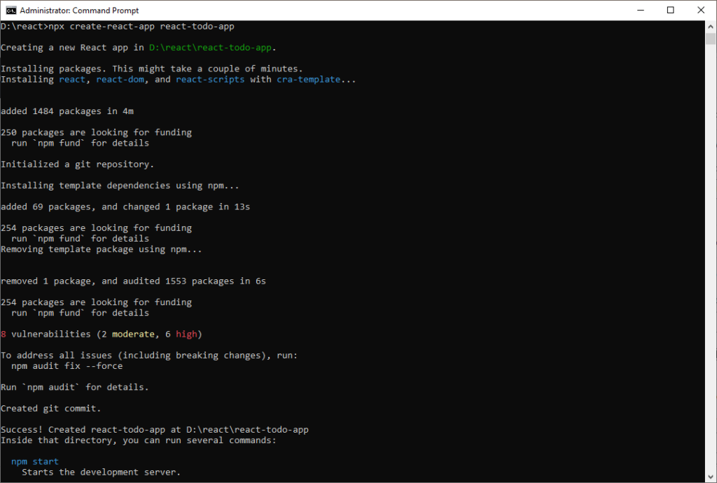 Creating a React App