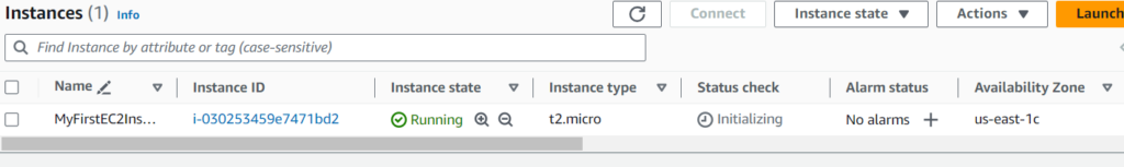 A Running EC2 Instance