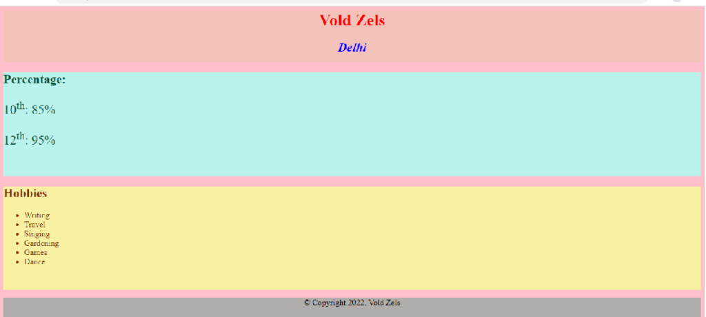 Demonstrating an Example of Using the Div Tag in HTML