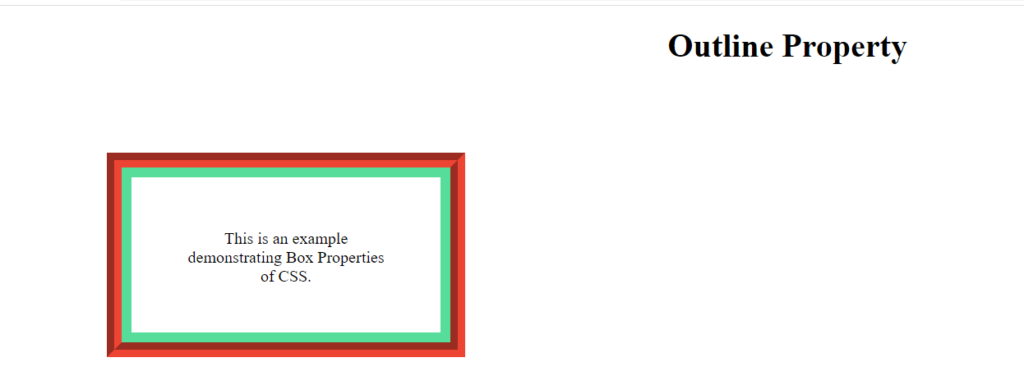 Demonstrating Eamples of Outline Properties in CSS