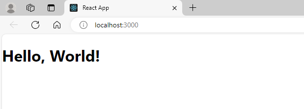 HelloWorld React App