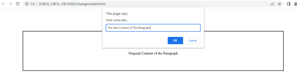 Taking Input from the User using the prompt() function