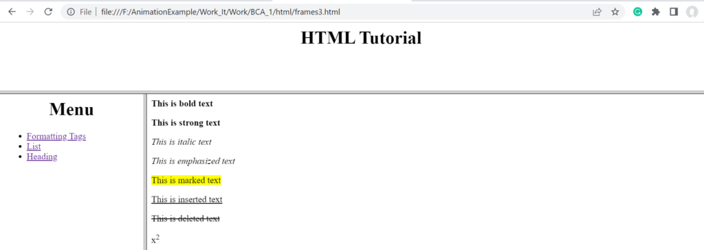 Open the Linked Page in Another Frame