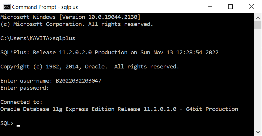 Oracle 11 g for Running SQL Queries - Basic to Advanced