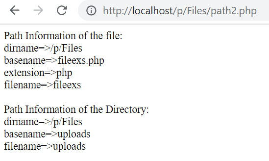 Examples of file_exists() and pathinfo() Functions