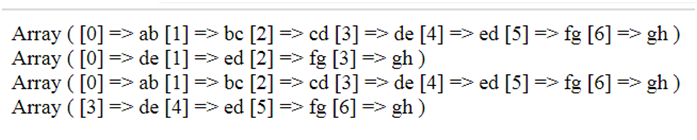 Using the array_slice() function in PHP