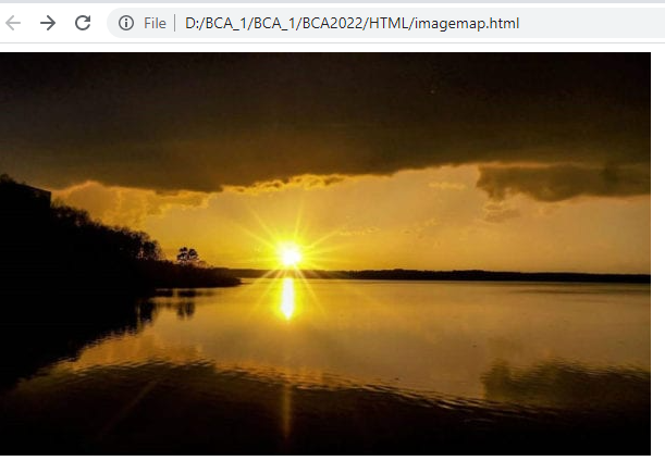 Example of Creating Image Map in HTML with rectangle and circle areas