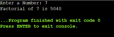 Recursive Function to Find Factorial of a Number