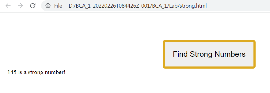 The Program to Find whether a number is a strong number or not