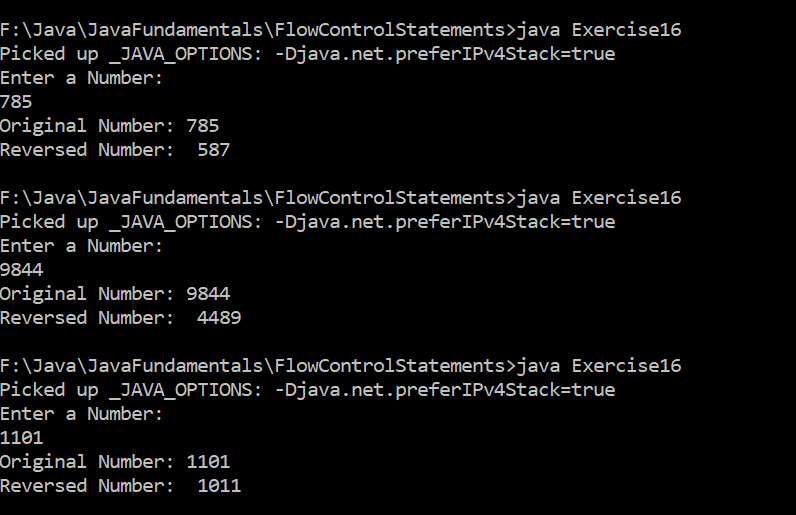A Program to Find the Reverse of a Number in Java