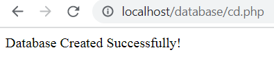 The Example of Creating a Database with MySQLi