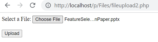 An Example of Uploading Files in PHP - Select the File