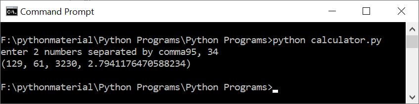A Program Demonstrating How to Create a Calculator to Perform Arithmetic Operations in Python