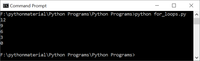 A For Loop to Print a Series in Python