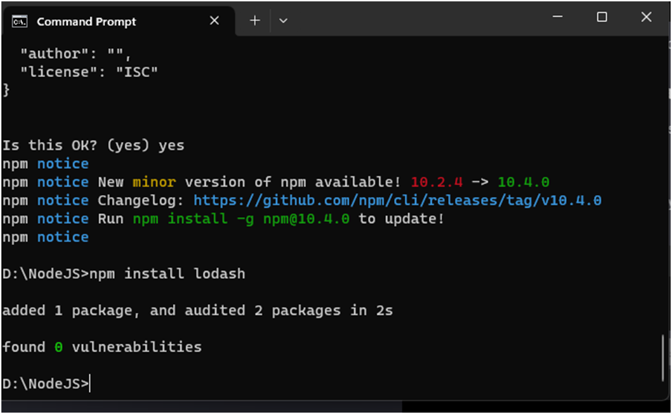 Installing a Package Using NPM