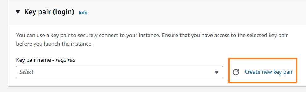 Create a Key Pair to Access the EC2 Instance